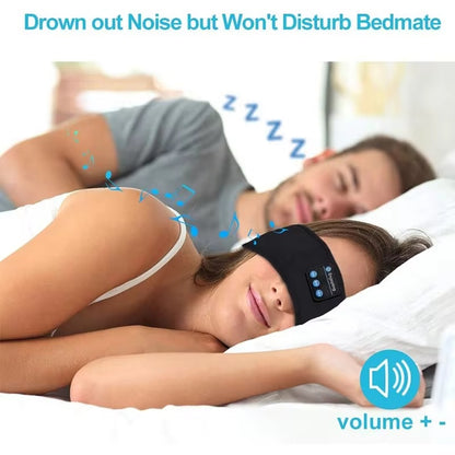 Bluetooth Sports Sleeping Headband, Wireless Music Earphones & Eye Mask for Ultimate Comfort!