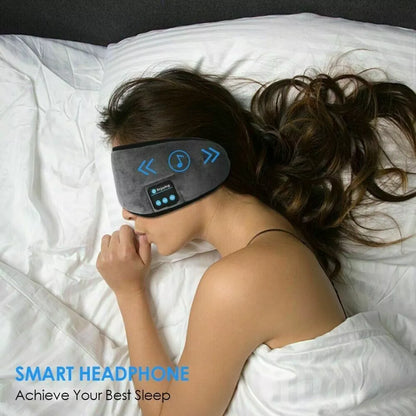 Bluetooth Sleeping Headphones Eye Mask – Soft, Wireless, Comfortable Earphones for Relaxing Sleep & Travel!