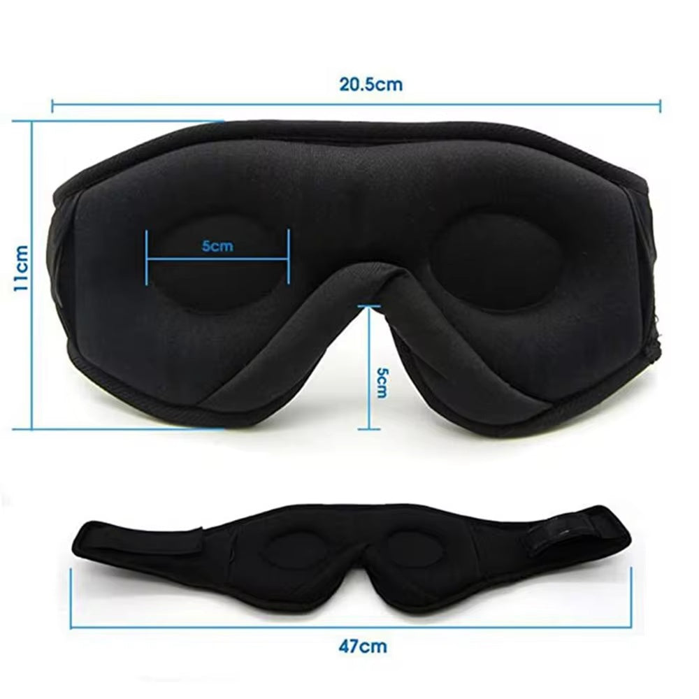 3D Bluetooth Sleep Mask Headphones: Built-in HD Speakers for Ultimate Music Comfort!