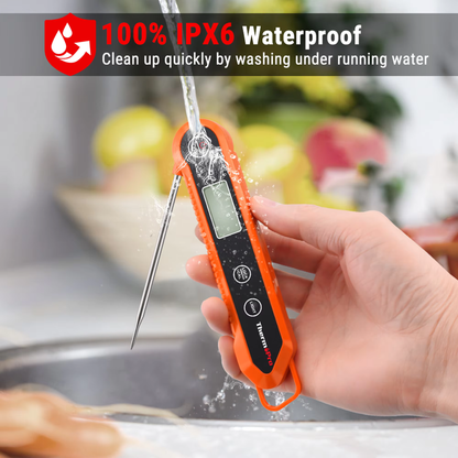 ThermoPro Digital Instant Read Meat Thermometer for Grilling Waterproof Kitchen Food Thermometer with Calibration & Backlight Smoker Oil Fry Candy Thermometer