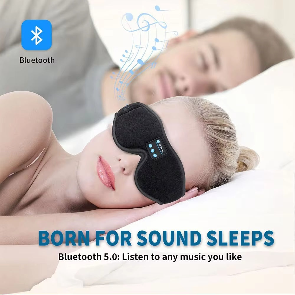 3D Bluetooth Sleep Mask Headphones: Built-in HD Speakers for Ultimate Music Comfort!