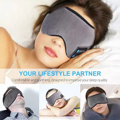 Bluetooth Sleeping Headphones Eye Mask – Soft, Wireless, Comfortable Earphones for Relaxing Sleep & Travel!