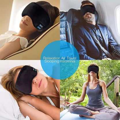 Bluetooth Sleeping Headphones Eye Mask – Soft, Wireless, Comfortable Earphones for Relaxing Sleep & Travel!