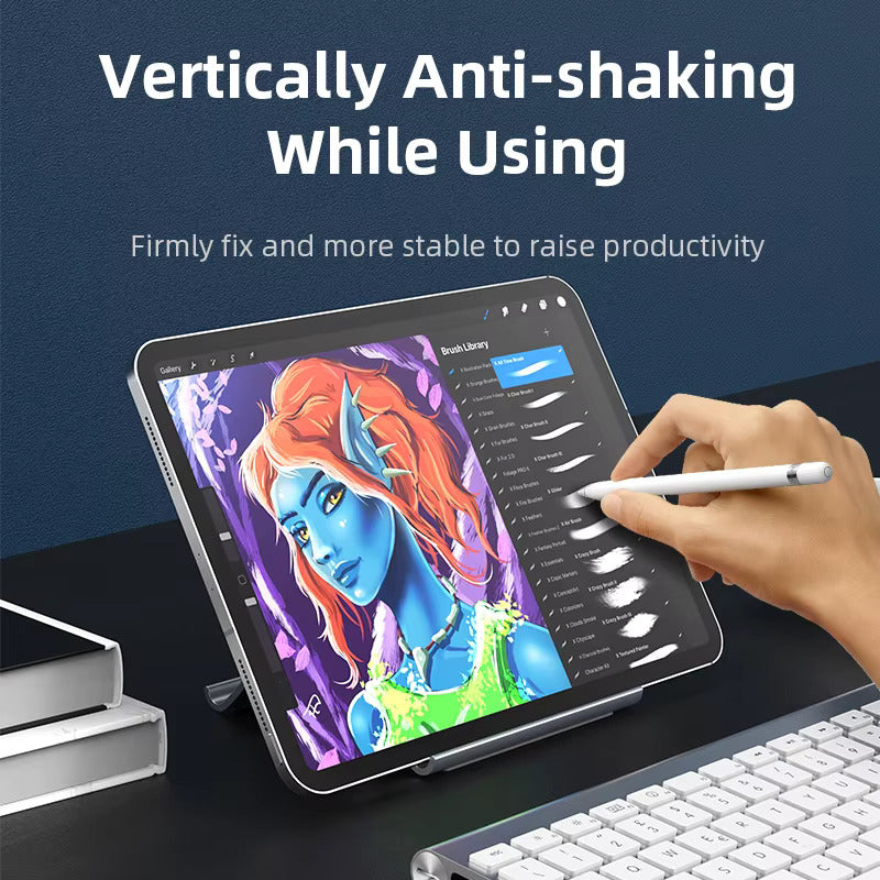 Vertical Laptop Stand with Heat Dissipation - Non-Slip Silicone Gravity Holder MacBook, Surface, iPad & Tablets