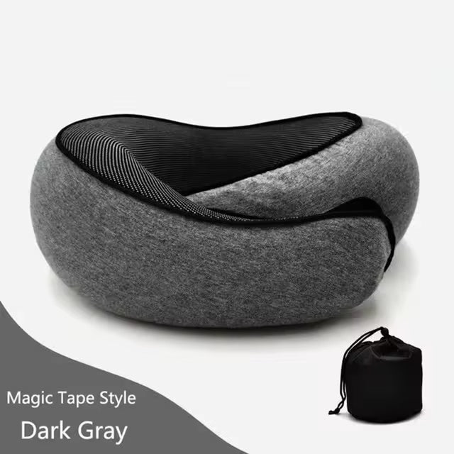 Snail Style Memory Foam Travel Neck Pillow, Adjustable U-Shaped Support for Ultimate Comfort!